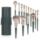 14-piece Green Cloud Makeup Brush Set Super Soft Powder Brush Eyeshadow Blush Brush Cangzhou Beauty Tools Complete Set of Brushes Green Cloud 14-Piece + Brush Bucket 14-Piece