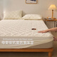 DeRUCCI's new Xinjiang cotton quilted thickened sheet single piece anti-slip Simmons mattress protector Khaki Meteor 180X200 (26-36CM extra height)