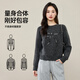 ESE-Y Yiyang Fashion Round Neck Pullover Sweater Women's 2025 Winter New Loose Slim Casual Thickened Bottoming Sweater Gray S