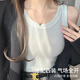 
Langsha suspender vest women can wear fashionable sports base thread sleeveless top summer white L