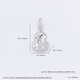 Lao Fengxiang platinum pendant small daisy crushed ice gourd pendant for girlfriend and wife Chinese Valentine's Day birthday gift 2025 about 2.6g