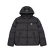 MLB Official Fashionable and Versatile Atmosphere Hooded Goose Down Down Jacket for Men and Women Couples Winter New DJB40 New York Yankees/Black S (It is recommended to take one size smaller)