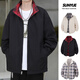 Fat Donglai Chaqueta de dos lados Spring y Autumn 2025 Chaqueta nueva de la nueva marca de moda American Fashion Student Chaqueta de collar Autumn [actualización] K15838 Negro S