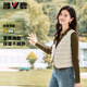 Yalu Down Vest Liner 2025 Autumn and Winter New Thin, Warm and Fashionable V-neck Silhouette Slim Women's Vest