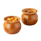 Crock pot soup stew pot household commercial water-proof stew steamed egg for one person stew pot with lid Shaxian snack ceramic soup pot thickened earthen pot (brown) 500ml
