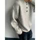 Digada Sweater Men's Autumn and Winter New American Cleanfit Henry Collar Bottoming Shirt Loose Knitted Sweater Men TXS-5010 Gray XL