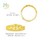 Zhou Shenengseng Goldring Ring, Full Gold Love Secret Crown Ring für Frauen, Geburtstagsgeschenk 90227r, Preis für 3,1 Gramm