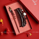 LANSILL antique sandalwood hairpin for women, new Chinese style Hanfu step rocker hairpin, practical Valentine's Day birthday gift for girlfriend H527 comb and painting style sandalwood set hairpin + comb + exquisite gift box