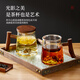 Niye tea cup bubble tea cup tea water separation cup glass tea cup mountain view office high-end tea cup personal use for men