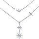 Lao Fengxiang platinum necklace pt950 winding bright six-pointed star necklace birthday gift for girlfriend and wife platinum jewelry platinum about 4.36g