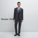 Massimo Dutti Autumn and Winter New Products 2025 Men's Wear Business Formal Pure Wool Textured Suit Pants 03501501 Navy Blue 42 (180/86A)