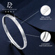 Duozun pt950 genuine platinum bracelet for women, semi-solid platinum lucky bracelet, new Chinese Valentine's Day gift for wife, inner diameter 52mm, weight 16-17g, thickness about 5mm