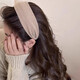 New high-ceiling face wash non-slip hair pressure headband versatile hair accessories spring and summer retro knitted wide-brimmed headband 2025 wide-brimmed sponge headband gray-1 pc
