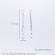 Lao Fengxiang platinum earrings, tassel gourd earrings, gifts for girlfriend, platinum jewelry, white gold, about 4.40g
