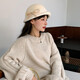 Woodpecker hat autumn and winter lace wool beret women's high-end French daughter's hat Hepburn retro basin hat off-white adjustable