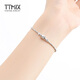 TTMIX fashion honeycomb platinum bracelet pt950 platinum bracelet shiny bouncy bead bracelet birthday gift 4.9-5.1g 16+2cm thick 2.0mm