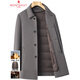 MONTAGUT Double-sided Cashmere Coat Men's Mid-Length Winter Warm Wool Woolen Lapel Windbreaker Coat for Middle-aged and Elderly People Camel S 165/84A (Recommended 100-115 Jin Jin equals 0.5 kg)