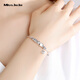 Miss JuJu pt950 platinum queen crown bracelet for women platinum fashion star small waist transfer bead bracelet weight 7.4-7.6g (53-57mm can be worn)