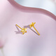 Saturday Fortune Haixing Pure Gold 999 Gold Earrings Women's Earrings Birthday Gift Price AA096005 Approximately 0.73g One Pair