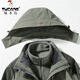 Woodpecker (TUCANO) three-in-one jacket men's winter 2025 new velvet thickened outdoor three-proof warm mountaineering clothing military green (three-in-one removable liner) 3XL (recommended 160-190 Jin Jin equals 0.5 kg)