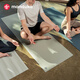 MANDUKA PRO Legend Series Yoga Mat Professional Anti-Slip Frog Mat Home Pilates Fitness Exercise Mat Seasonal Style-Sand White 6mm