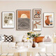 Huaixue Style Style Sala Decoración de la sala de estar Pintura de sofá de estilo mediano Pintura colgante Combinación Pintura Nordic Retro Art Mural Z3879 35*50/50*70/30*40*2/40*60 MARCO DE ALUMINUM ALUMINUM ALUMINUM