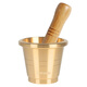 Lianna pure copper medicine jar household garlic pounder garlic masher Chinese medicine pounder medicine cup medicine mortar medicine jar mortar copper cup extra thick brass garlic pounder small size free 4-piece set