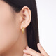 Saphire 18K gold earrings, fashionable and simple hoop earrings, birthday gift for girlfriend 18K gold earrings