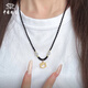 Chinese jewelry cute cat gold necklace for women KT cat pure gold pendant pendant birthday double 11 gift for girlfriend and wife about 0.46g pure gold cute cat pendant-gold beads black rope