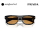 PRADA/Prada sunglasses men's sunglasses pillow-shaped glasses 0PR B12SF black frame/brown lens 16K60F