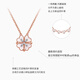 Chao Acer Heart-to-heart four-leaf clover 18K gold shell diamond necklace women's set chain birthday gift YD set chain, chain length about 40cm + tail chain