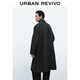 UR2025 new winter men's urban simple lapel pocket wool coat UMF150075 dark gray S