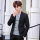 
CEO Yageol brand spring and autumn men's casual suit Korean style trendy suits suits business slim jacket top A29 dark gray [single] L [120-130Jin [Jin equals 0.5 kg]]