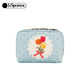 La nueva serie moderna de Lesportsac de modernas regalos de almacenamiento de la bolsa de maquillaje de gran capacidad para niñas tulipanes de lunares