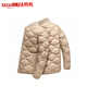 Duck Down Jacket Light and Thin Style Couple Down Jacket for Men and Women New Autumn and Winter Versatile Casual and Comfortable Jacket Khaki XL 145-165Jin Jin is equal to 0.5 kg