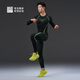 Bimai 2025 Otoño e invierno Nuevos deportes Traje cálido intensivo Traje cálido Sports Marathon Yoga Fitness Juego de fitness oscuro/verde fluorescente [macho] XL