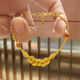 Fuwuzhong's design sense, ancient method, inheritance, gold color, peace and happiness, five emperors' money entwined bracelet, gift, peace and happiness