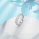 Lao Fengxiang platinum ring platinum double layer ring couple ring gift girlfriend girlfriend gift platinum jewelry platinum men's ring about 5.87g
