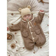 Remtin autumn and winter baby jumpsuit, cute and super cute outing clothes, newborn baby winter plus velvet warm clothes and pajamas, main picture 73cm