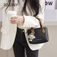 JOSINY high-end light luxury popular bucket bag new versatile fashion shoulder crossbody bag handheld small bag women's bag black
