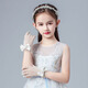 Miaopule white gloves etiquette children's wedding dress gloves princess girls girls performance dance flower girl birthday super elastic five mesh elastic style - white 4-8 years old super elastic