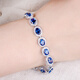 Taifeige sapphire bracelet for women s925 sterling silver new style versatile pavé blue zircon tanzanite crystal bracelet 925 sterling silver bracelet 17-20 cm adjustable