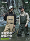 Beimei waders to catch the sea jumpsuit waterproof rain pants full body fishing men's half-length reservoir fish catching wading pants gray-upgraded XL XL42-43 shoe size