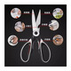 Iosn scissors kitchen household stainless steel strong bone cutting special chicken bone multi-functional barbecue food scissors sharp upgrade multi-functional kitchen scissors 1 pair