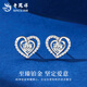 Lao Fengxiang PT950 Platinum Love at First Sight Earrings for Women New Light Luxurious Premium Valentine's Day Birthday Gift for Girlfriend Platinum Love at First Sight Earrings About 1.2g Brand Gift Box