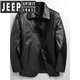 JEEP SPIRIT轻奢2025春秋秋冬新皮衣男头层牛皮商务休闲中长款翻领棕色男 黑色头层牛皮 M 170