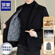 ROMON woolen woolen coat men's new autumn and winter removable duck down lining plus down thickened warm woolen coat black with down lining XL /180 recommended 135-150Jin Jin equals 0.5 kg