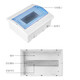 International Electrician Outdoor Waterproof Distribution Box Rainproof Power Box Surface-mounted Plastic Open Box Outdoor Wiring Box Distribution Box Thickened Full Plastic 2-3 Circuits Universal Light and Dark
