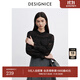 DESIGNICE 2025 Autumn New Intelligent Commuting Retro Lace Shirt Ruffled Long Sleeve Shirt Women Black S
