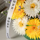 Jingga grave-sweeping fake flowers, Qingming flowers, simulated flowers, tombstones, chrysanthemum baskets, grave-going sacrificial supplies, 18-head flat chrysanthemum combination, 10-head silk chrysanthemum, flat chrysanthemum combination, hand bouquet + flower basket, yellow and white